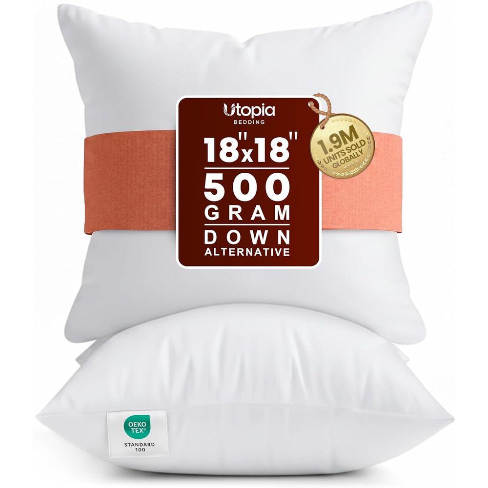Pillow Insert 18X18 - Paar witte kussenvullingen van 18x18 voor