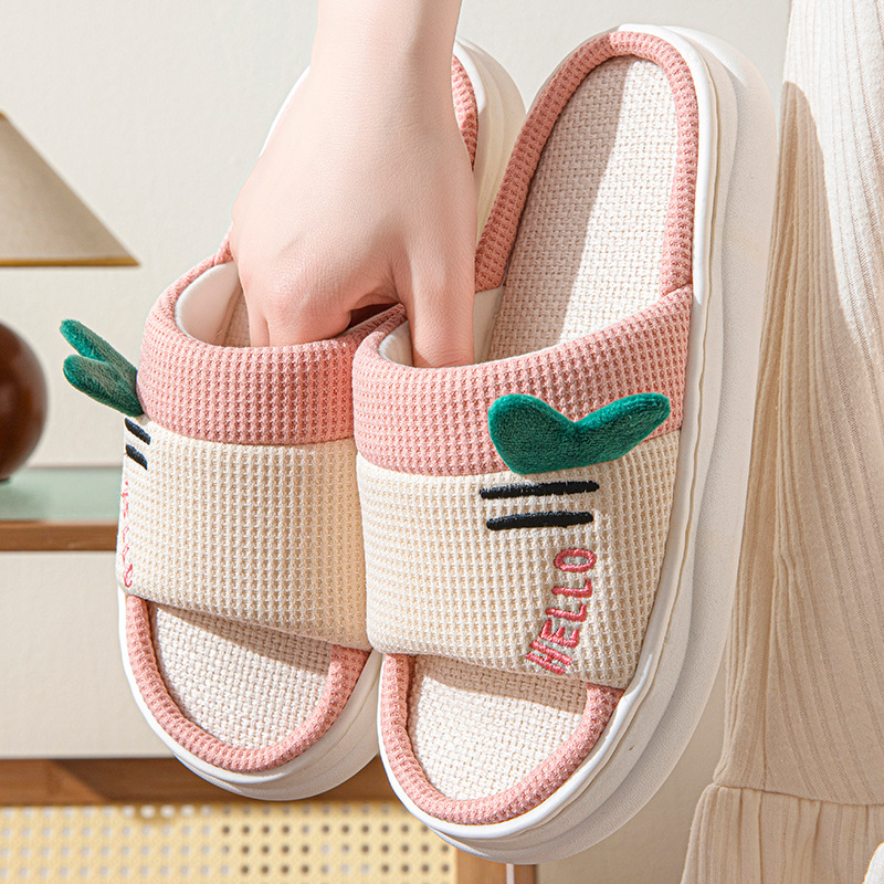 Nieuwe stijl linnen pantoffels - Home Textile recensie en prijs