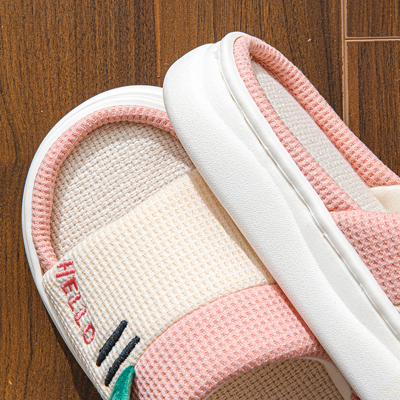 Nieuwe stijl linnen pantoffels - Home Textile recensie en prijs
