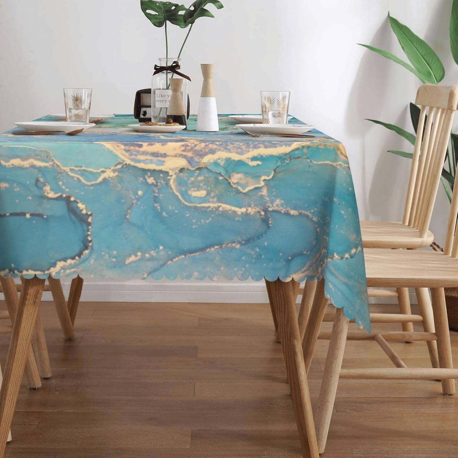 Luxe teal marmeren vloeibare t - Home Textiles Premium recensie en prijs